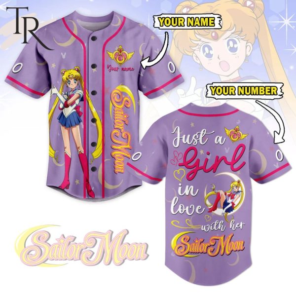 Just A Girl In Love With Her Sailor Moon Baseball Jersey