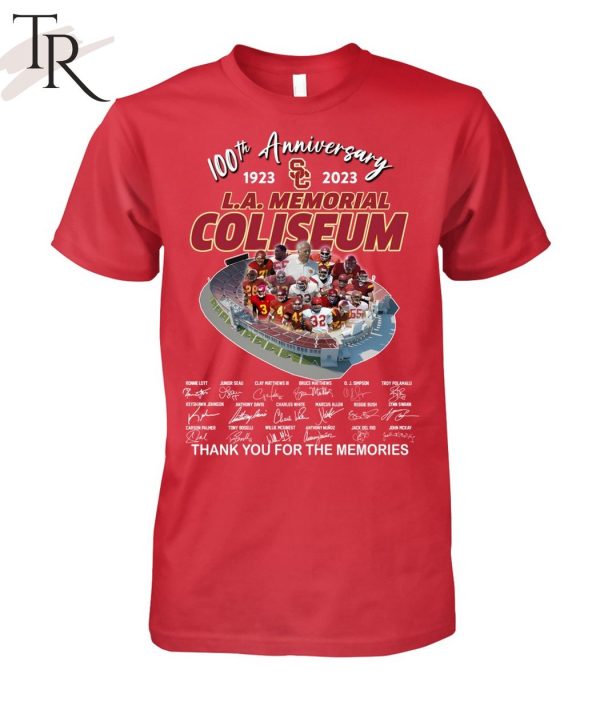 100th Anniversary 1923 – 2023 L.A.Memorial Coliseum Thank You For The Memories T-Shirt