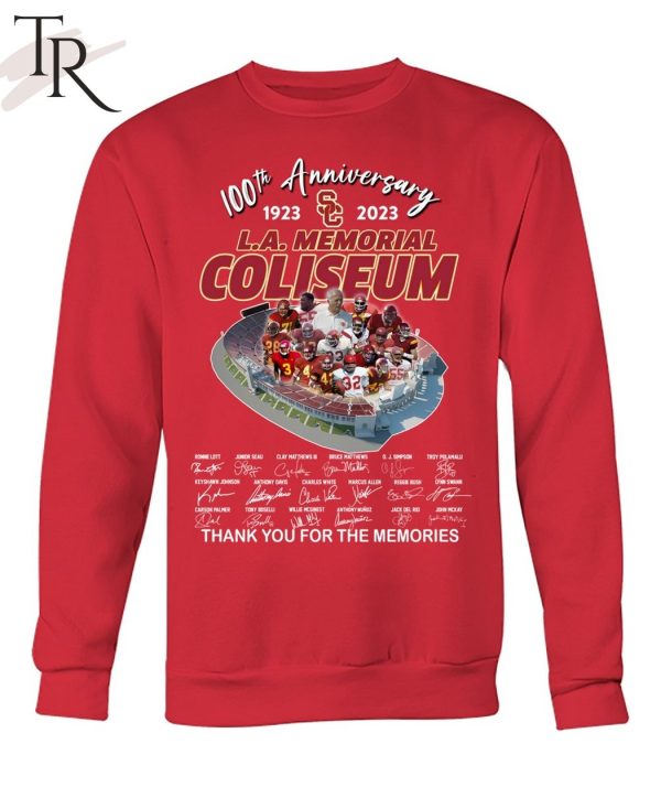 100th Anniversary 1923 – 2023 L.A.Memorial Coliseum Thank You For The Memories T-Shirt