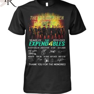 13 Years Of 2010 – 2023 Expend4bles Thank You For The Memories T-Shirt