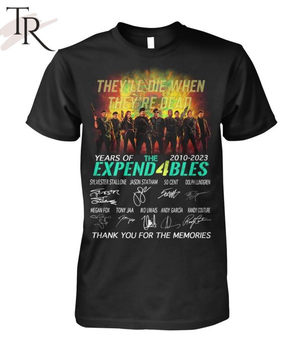 13 Years Of 2010 – 2023 Expend4bles Thank You For The Memories T-Shirt