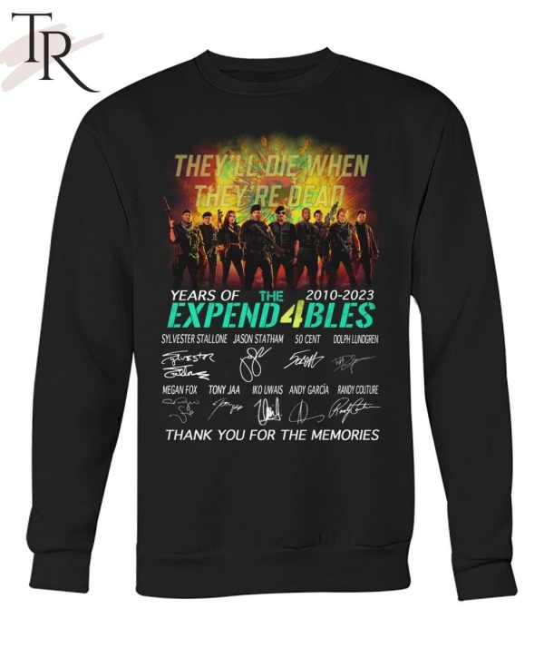 13 Years Of 2010 – 2023 Expend4bles Thank You For The Memories T-Shirt