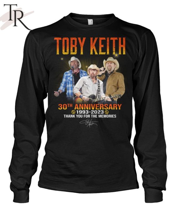 Toby Keith 30th Anniversary 1993 – 2023 Thank You For The Memories T-Shirt