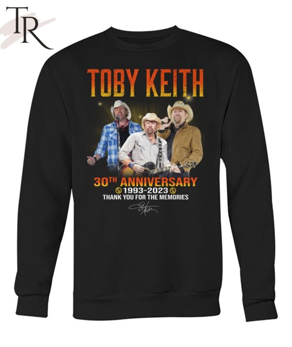 Toby Keith 30th Anniversary 1993 – 2023 Thank You For The Memories T-Shirt