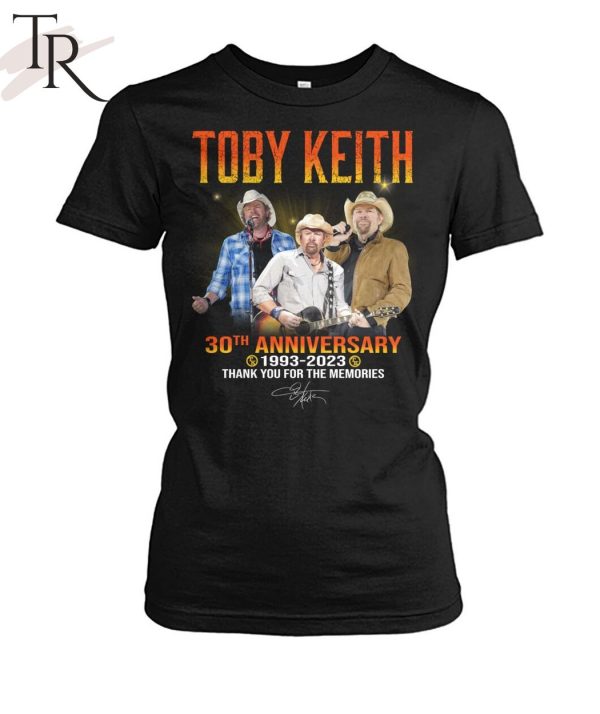 Toby Keith 30th Anniversary 1993 – 2023 Thank You For The Memories T-Shirt