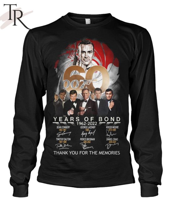 007 60 Years Of Bond 1962 – 2022 Thank You For The Memories T-Shirt