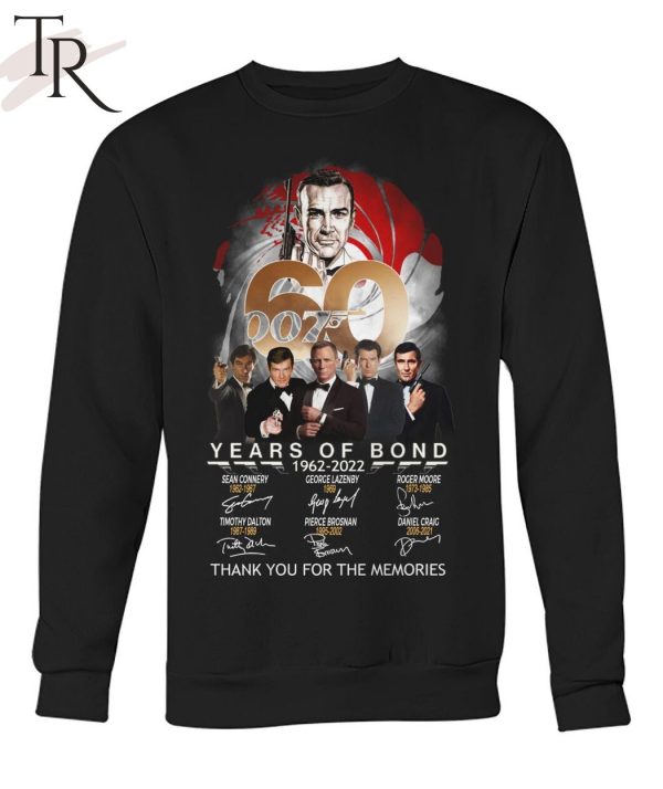 007 60 Years Of Bond 1962 – 2022 Thank You For The Memories T-Shirt