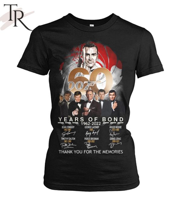 007 60 Years Of Bond 1962 – 2022 Thank You For The Memories T-Shirt