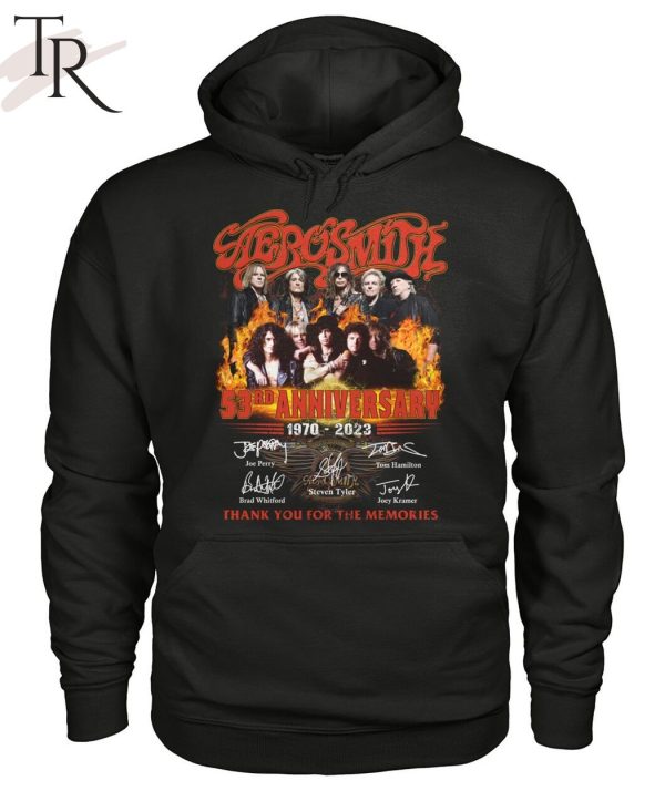 Aerosmith 53rd Anniversary 1970 – 2023 Thank You For The Memories T-Shirt