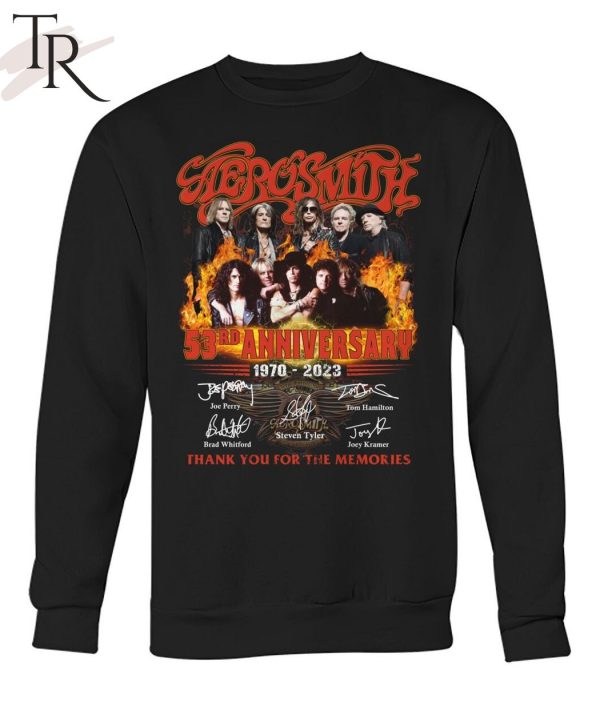 Aerosmith 53rd Anniversary 1970 – 2023 Thank You For The Memories T-Shirt