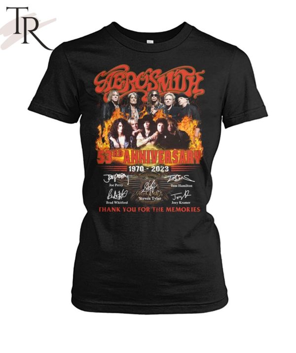 Aerosmith 53rd Anniversary 1970 – 2023 Thank You For The Memories T-Shirt