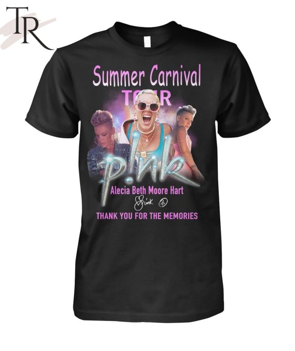 Summer Carnival Tour Alecia Beth Moore Hart Thank You For The Memories T-Shirt