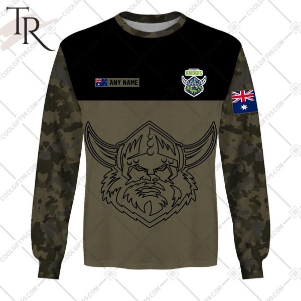 Personalized NRL Camouflage V2 Canberra Raiders Hoodie