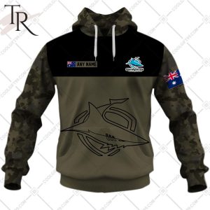 Personalized NRL Camouflage V2 Cronulla Sutherland Sharks Hoodie