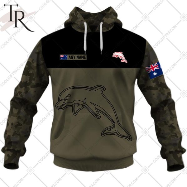 Personalized NRL Camouflage V2 Dolphins Hoodie