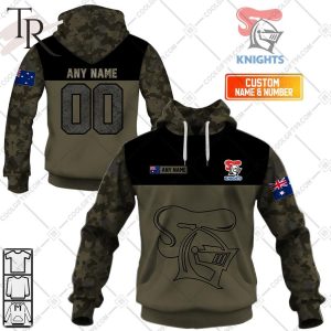 Personalized NRL Camouflage V2 Newcastle Knights Hoodie