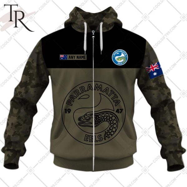 Personalized NRL Camouflage V2 Parramatta Eels Hoodie