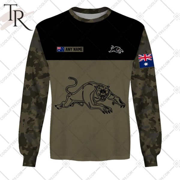 Personalized NRL Camouflage V2 Penrith Panthers Hoodie