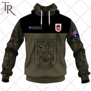 Personalized NRL Camouflage V2 St. George Illawarra Dragons Hoodie