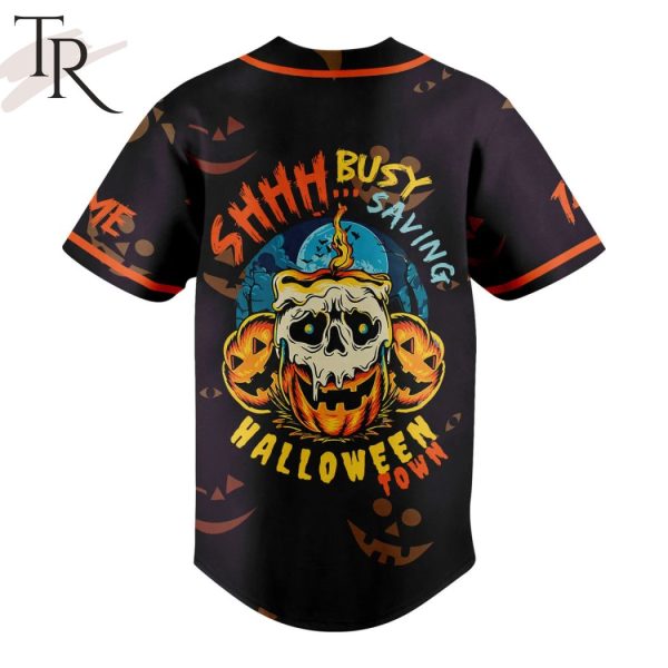 Custom Name And Number Halloween Town Baseball Jersey