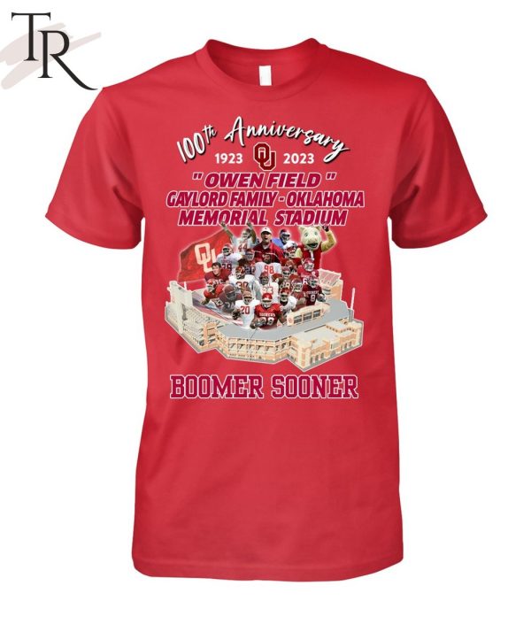 100th Anniversary 1923 – 2023 Owen Field Gaylord Family – Oklahoma Memorial Stadium Boomer Sooner T-Shirt