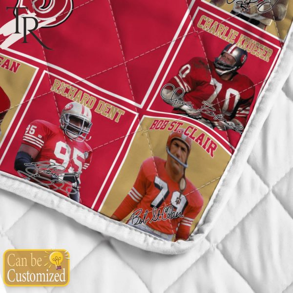 Custom Name San Francisco 49ers Legends Fleece Blanket