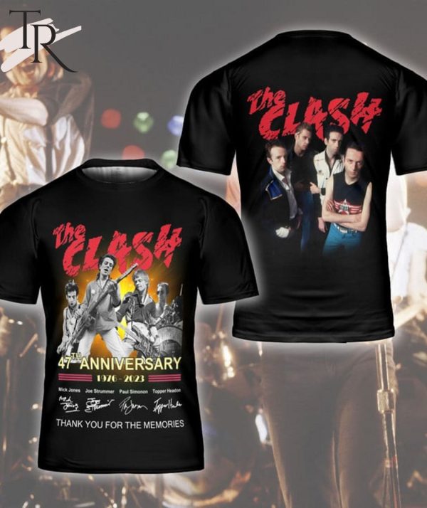 The CLASH 47th Anniversary 1976 – 2023 Thank You For The Memories T-Shirt