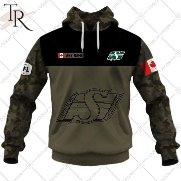 Personalized CFL Saskatchewan Roughriders Camo V2 Style Hoodie