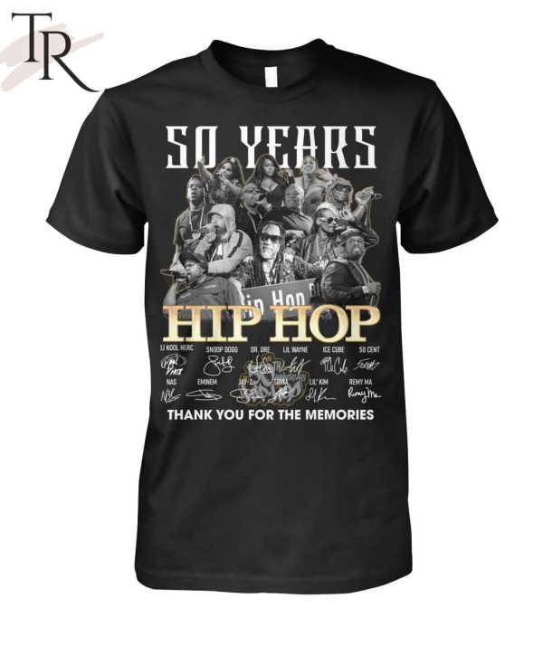 50 Years Of 1973 – 2023 Hip Hop Thank You For The Memories T-Shirt