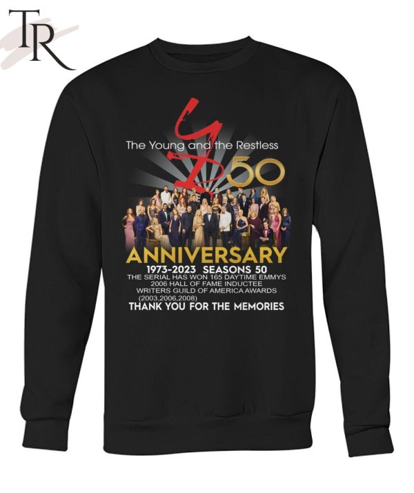 The Young And The Restless 50th Anniversary 1973 – 2023 Thank You For The Memories T-Shirt