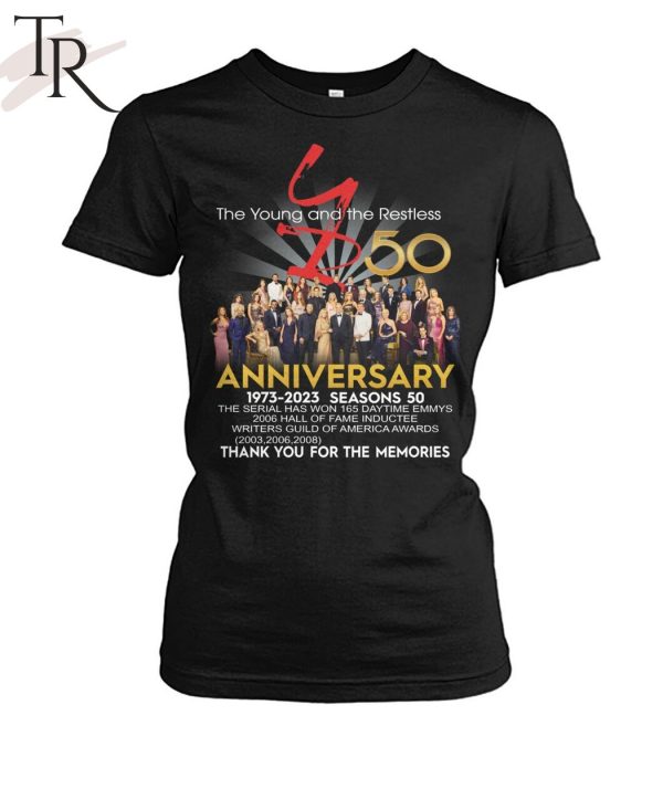 The Young And The Restless 50th Anniversary 1973 – 2023 Thank You For The Memories T-Shirt