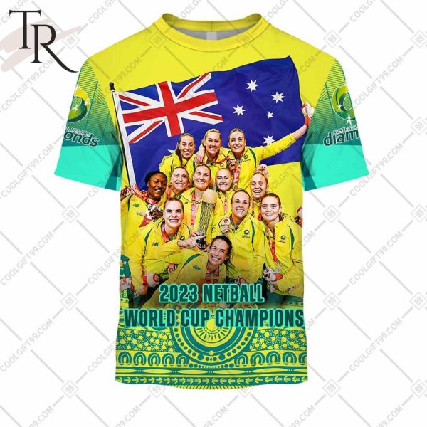 Personalized Netball AU Diamonds 2023 World Cup Champions Yellow Jersey Hoodie