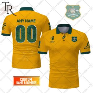Personalized Rugby World Cup 2023 Australia Rugby Wallabies Home Jersey Style Polo Shirt