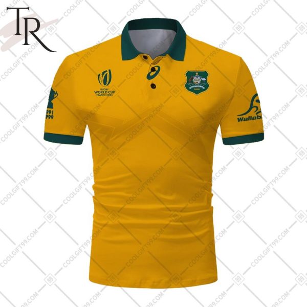 Personalized Rugby World Cup 2023 Australia Rugby Wallabies Home Jersey Style Polo Shirt