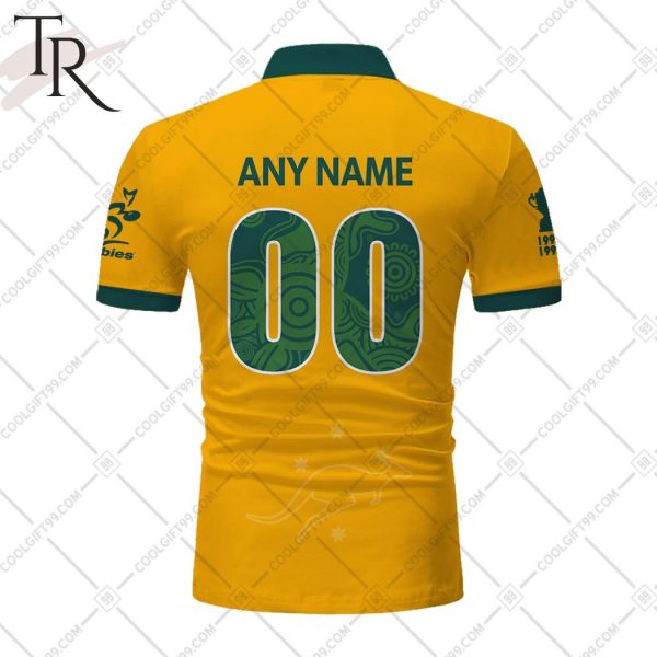 Personalized Rugby World Cup 2023 Australia Rugby Wallabies Home Jersey Style Polo Shirt