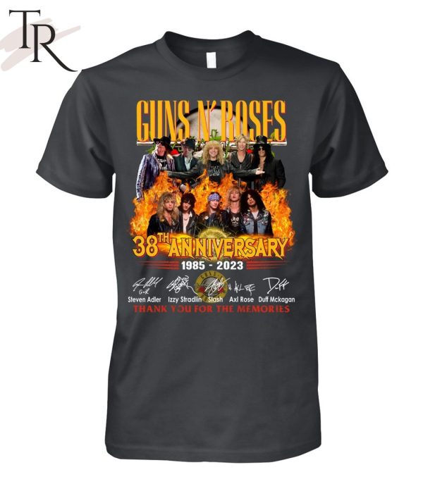 Guns N’ Roses 38th Anniversary 1985 – 2023 Thank You For The Memories Unisex T-Shirt