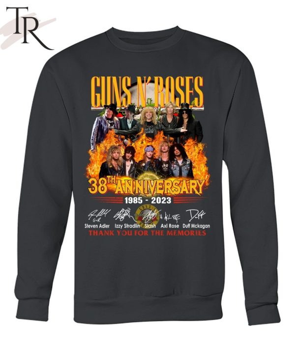 Guns N’ Roses 38th Anniversary 1985 – 2023 Thank You For The Memories Unisex T-Shirt