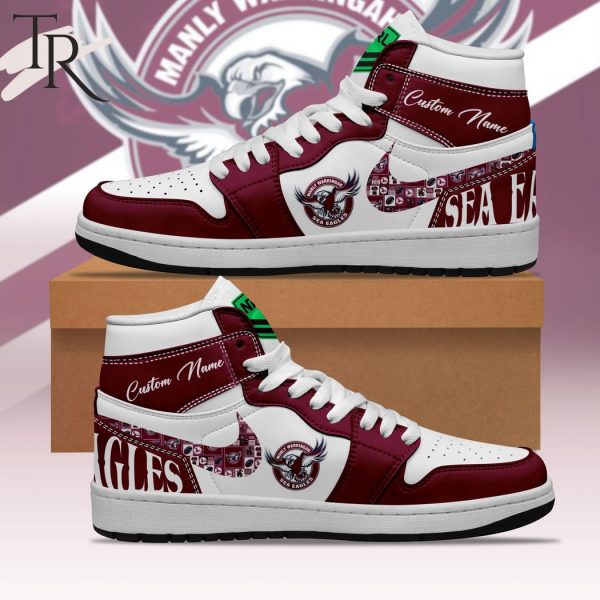 NRL Manly Warringah Sea Eagles Personalize Sneakers Air Jordan 1, Hightop