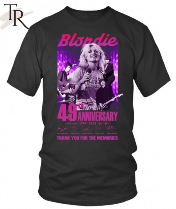 Blondie 49th Anniversary 1974 – 2023 Thank You For The Memories T-Shirt