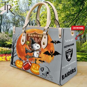 Las Vegas Raiders NFL Snoopy Halloween Women Leather Hand Bag