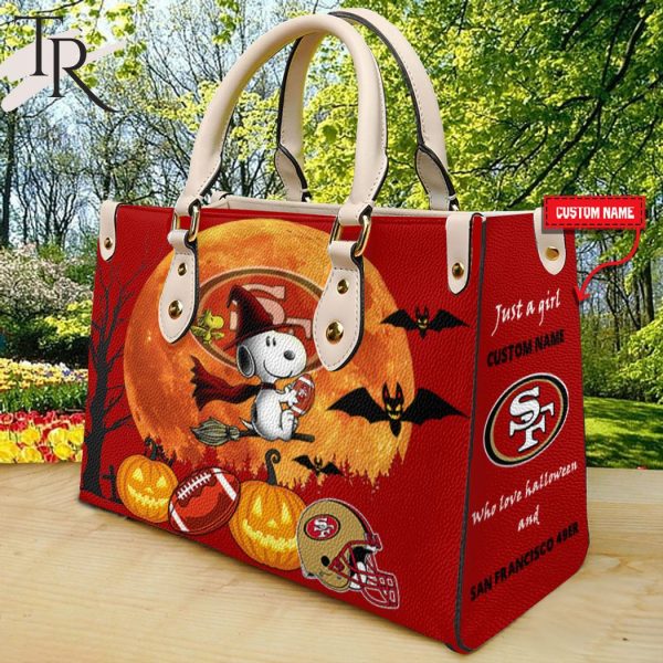 San Francisco 49ers NFL Snoopy Halloween Women Leather Hand Bag