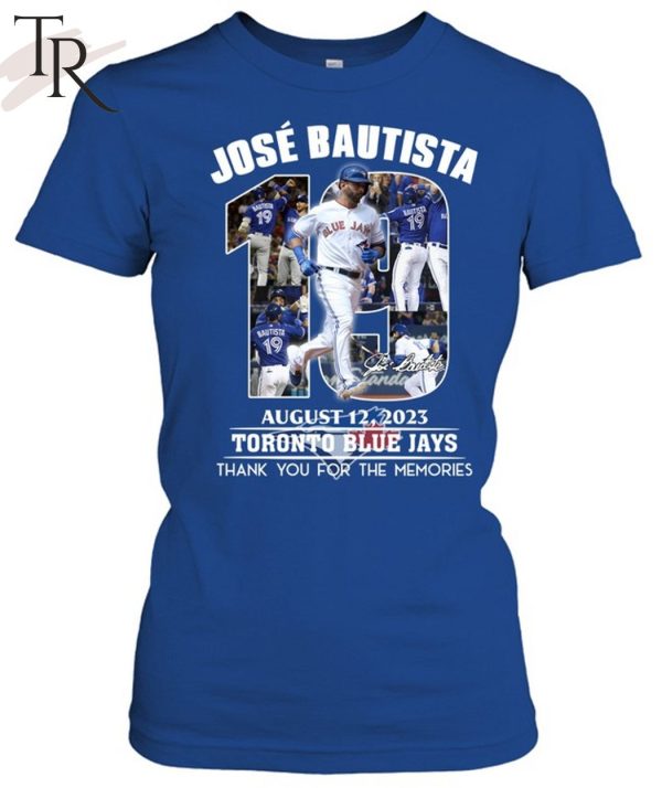 Jose Bautista August 12, 2023 Toronto Blue Jays Thank You For The Memories T-Shirt