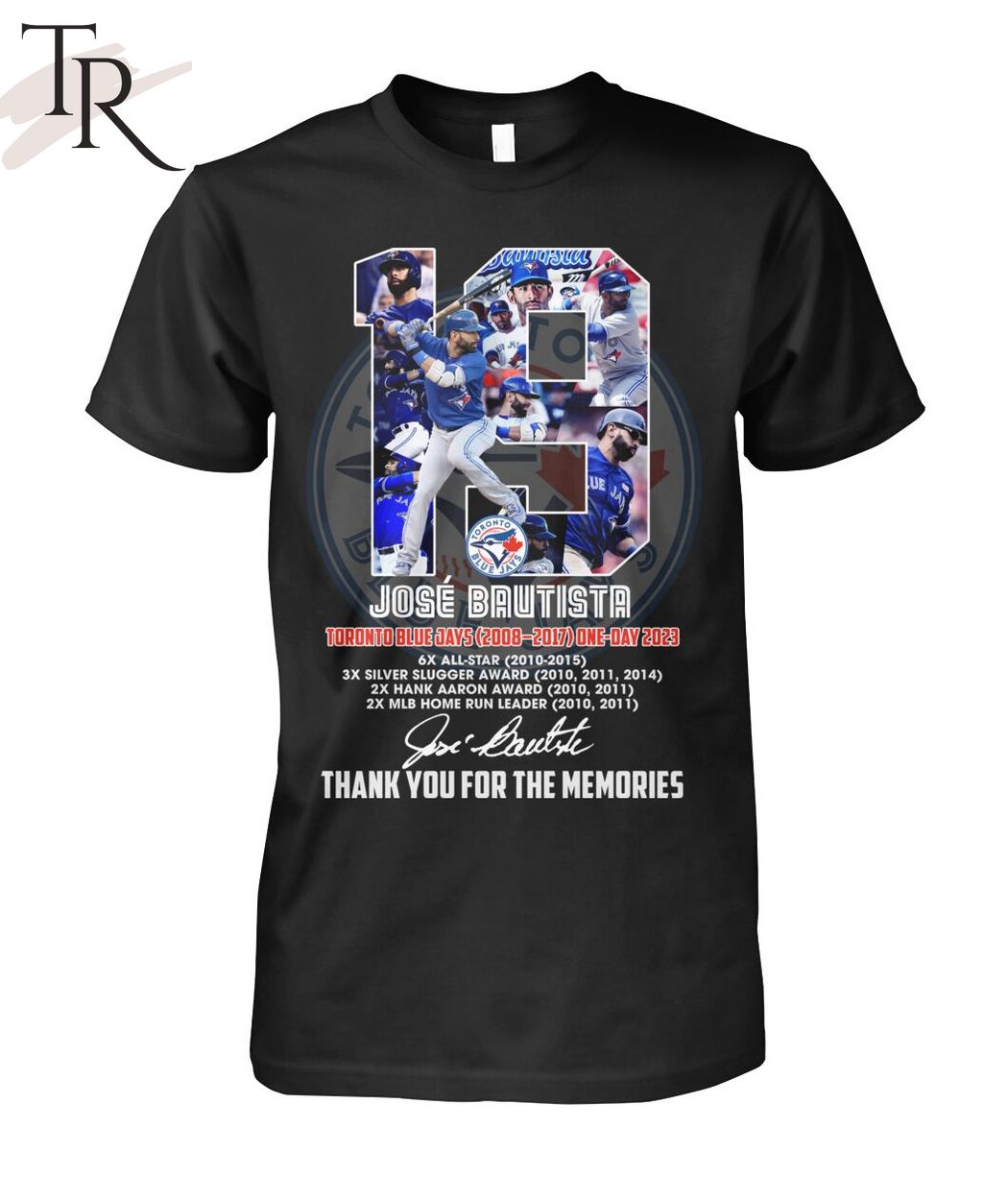 Official Toronto Blue Jays Jose Bautista T Shirt - AFCMerch