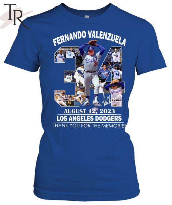 Fernando Valenzuela August 12, 2023 Los Angeles Dodgers Thank You For The Memories T-Shirt