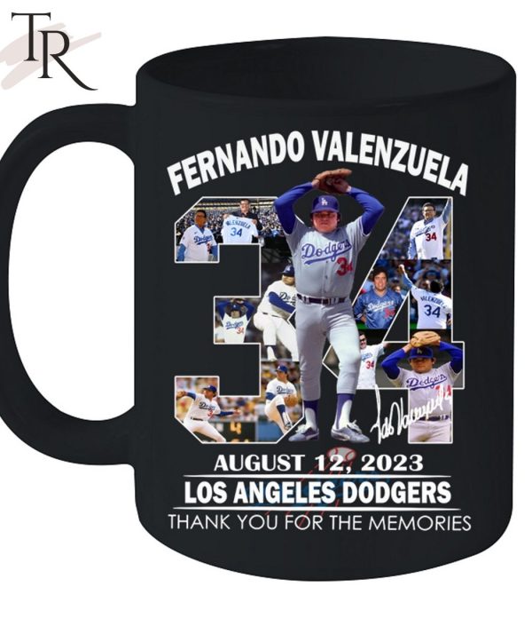 Fernando Valenzuela August 12, 2023 Los Angeles Dodgers Thank You For The Memories T-Shirt