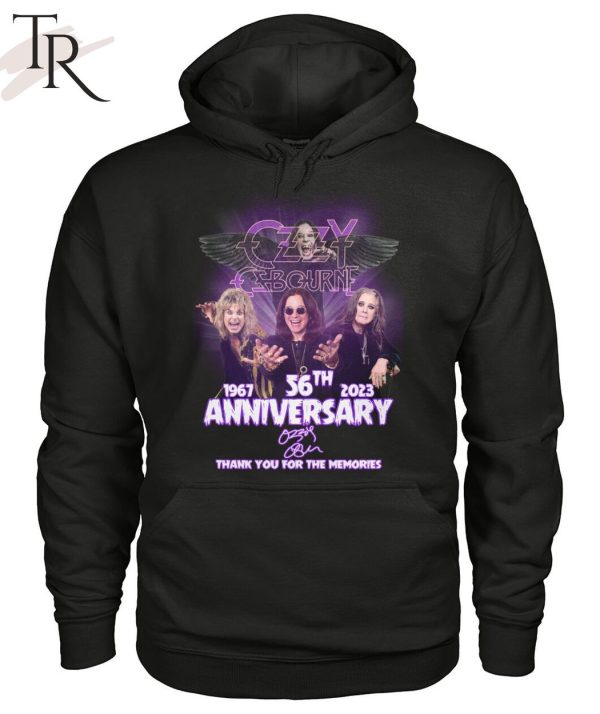 Ozzy Osbourne 1967 – 2023 56th Anniversary Thank You For The Memories T-Shirt