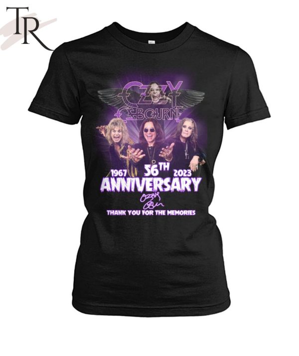 Ozzy Osbourne 1967 – 2023 56th Anniversary Thank You For The Memories T-Shirt