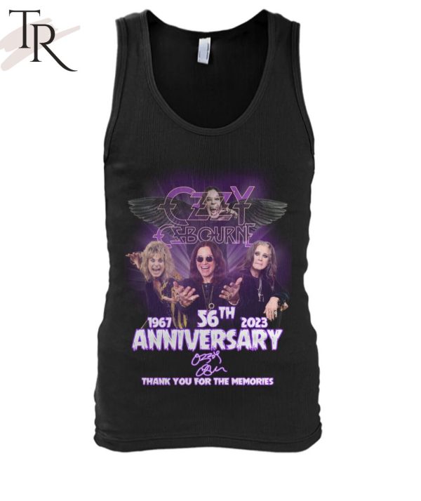 Ozzy Osbourne 1967 – 2023 56th Anniversary Thank You For The Memories T-Shirt