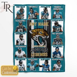 Custom Name Jacksonville Jaguars Legends Fleece Blanket