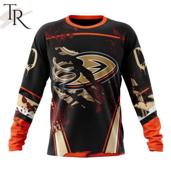 NHL Anaheim Ducks Specialized Design Jersey With Your Ribs For Halloween Hoodie